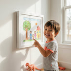 Della | Kids Drawing Display Frame | Rotating Art Frame | Stores 150 Drawings