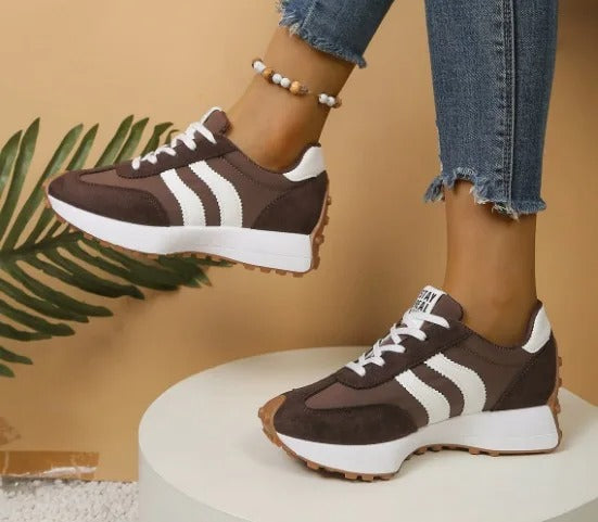 Aria | Women Retro Platform Chunky Sneakers Lace Up