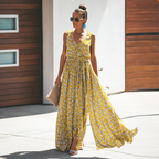 Giselle | Maxi Dress | Floral Print, Sleeveless, High Slit | Summer