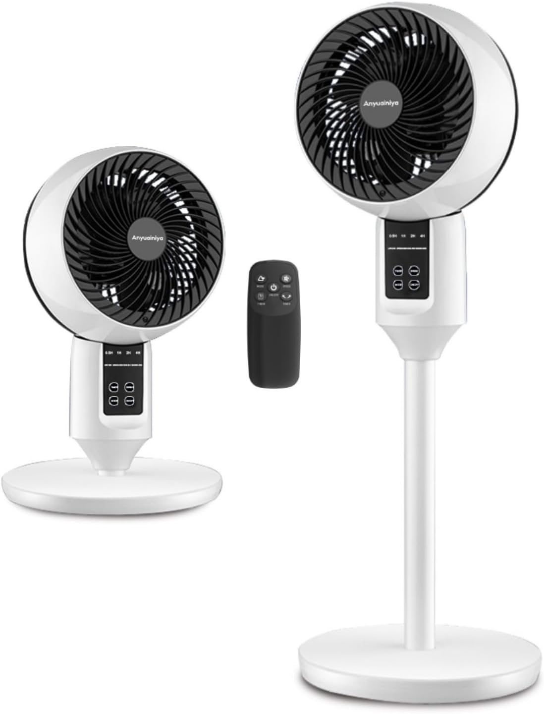 Xanthe | Pedestal Fan | 3D Oscillation, Adjustable Height, Ultra-Quiet | White