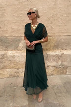 Women V-Neck Maxi Dress Party