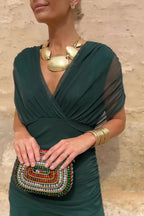 Women V-Neck Maxi Dress Party