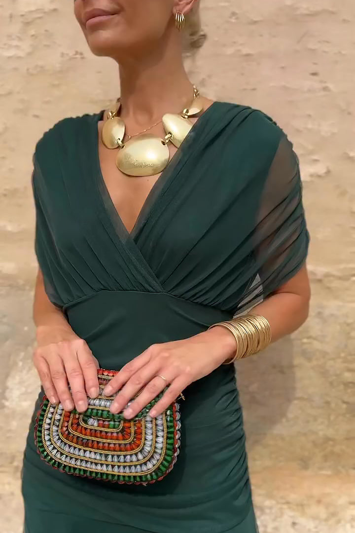 Women V-Neck Maxi Dress Party