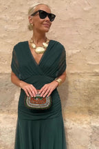 Women V-Neck Maxi Dress Party