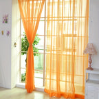 Zinnia | Voile Curtains | Floral, Transparent, Eyelet | 200x100cm, Set of 2
