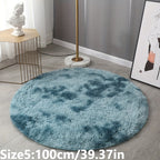 Delphine | Round Plush Rug | Tie-Dye, Soft & Non-Slip | Living Room, Bedroom