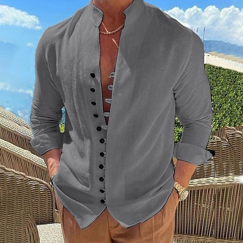 Aria | Men's Cotton Shirt | Long Sleeve, Casual Relaxed Fit