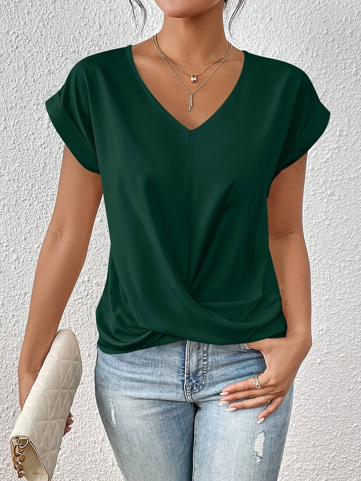 Rhea | Women's T-Shirt | Sweetheart Neckline, Casual Everyday Top