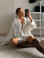 Women Sequin Oversized Blouse Glitter | Halle