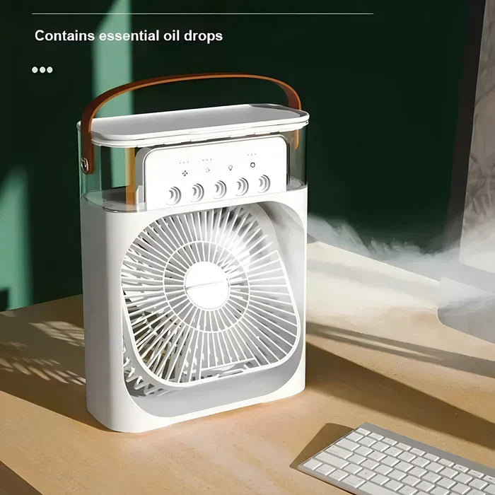 Freya | Air Cooler Fan | 3-in-1 Cooling, White, 7-Color LED, 600ml Tank