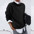 Women's Cashmere Sweater | Round Neck, Minimalist | Indra