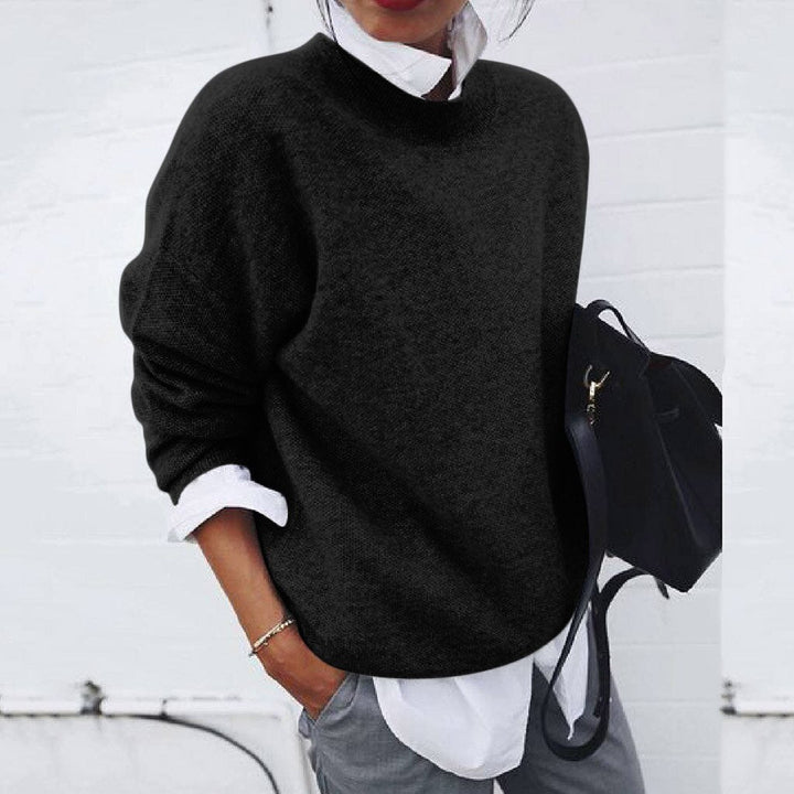 Women's Cashmere Sweater | Round Neck, Minimalist | Indra