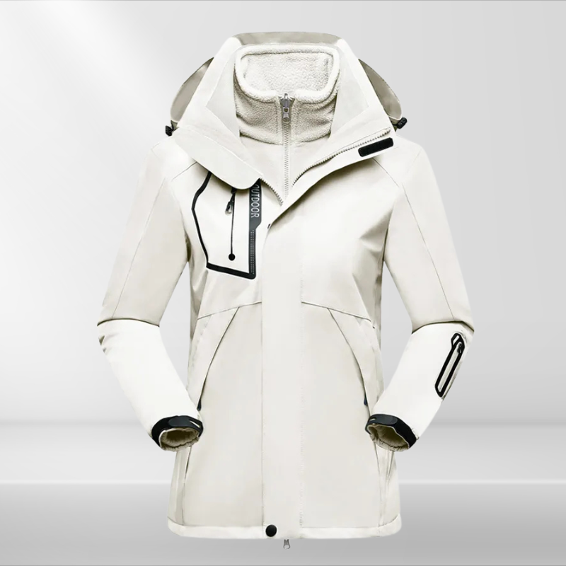Women 3 in 1 Waterproof Jacket Fleece