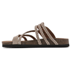 Orthopedic Sandals Women Woven Strap Adjustable Buckle Cork Footbed