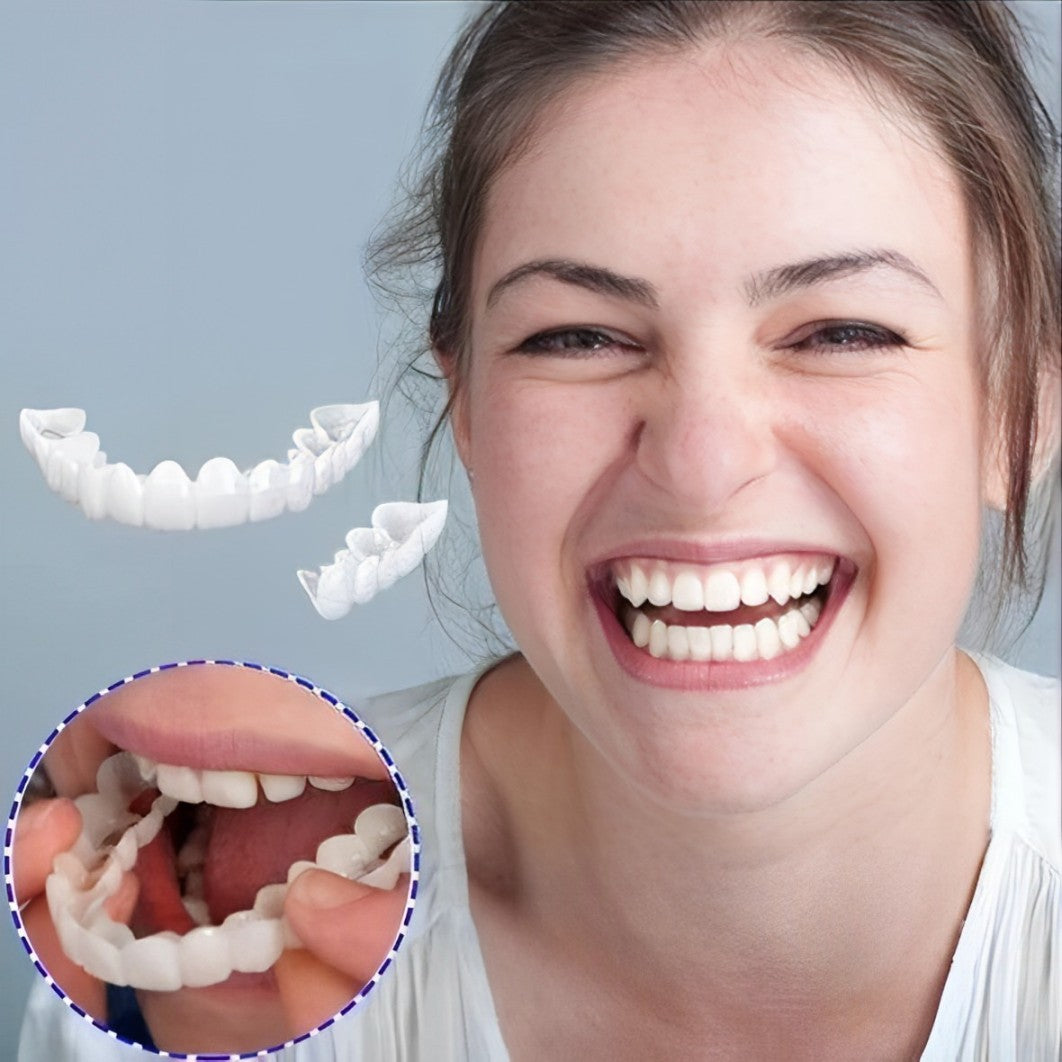 Delphine | Clip-On Veneers | Upper & Lower Set | Snap-On Smile Cover