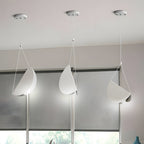 Leah | Pendant Lamp | Minimalist Half Moon, White | 1/3/6-Light