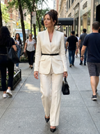 Women 2 Piece Suit Stand Collar Flared Trousers