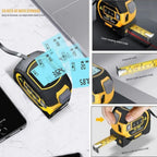 Wynne | Laser Tape Measure 3-in-1 | Infrared Rangefinder, LCD Display | 16.4 ft