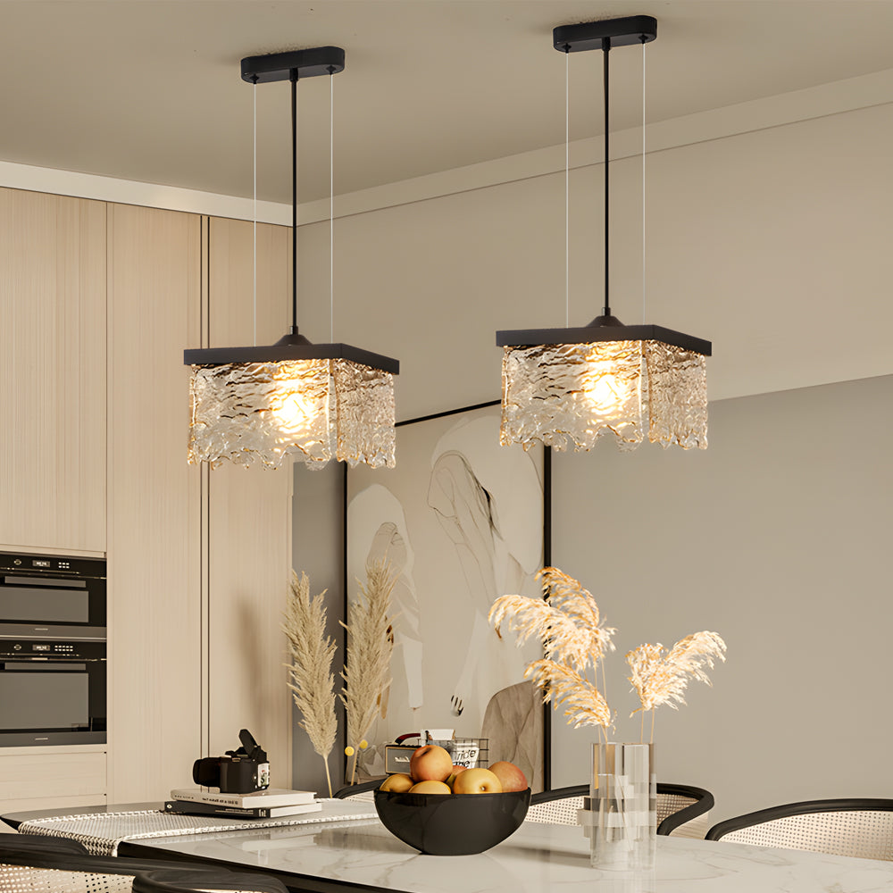 Dione | Chandelier | Dining Room, 3-Step Dimmable, Glass, Black | E27