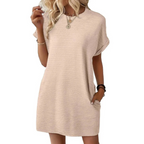 Women A-Line Dress Round Neck