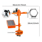 Marlow | Bird Repeller | Solar Powered, 360° Rotating | Ultrasonic, Reflective