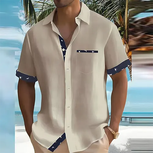 Aria | Men's Short Sleeve Summer Shirt | Breathable, Lightweight | S–3XL