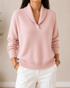 Jolie | Women's V-Neck Jumper | Soft Knit, Wrap Neckline | All-Season