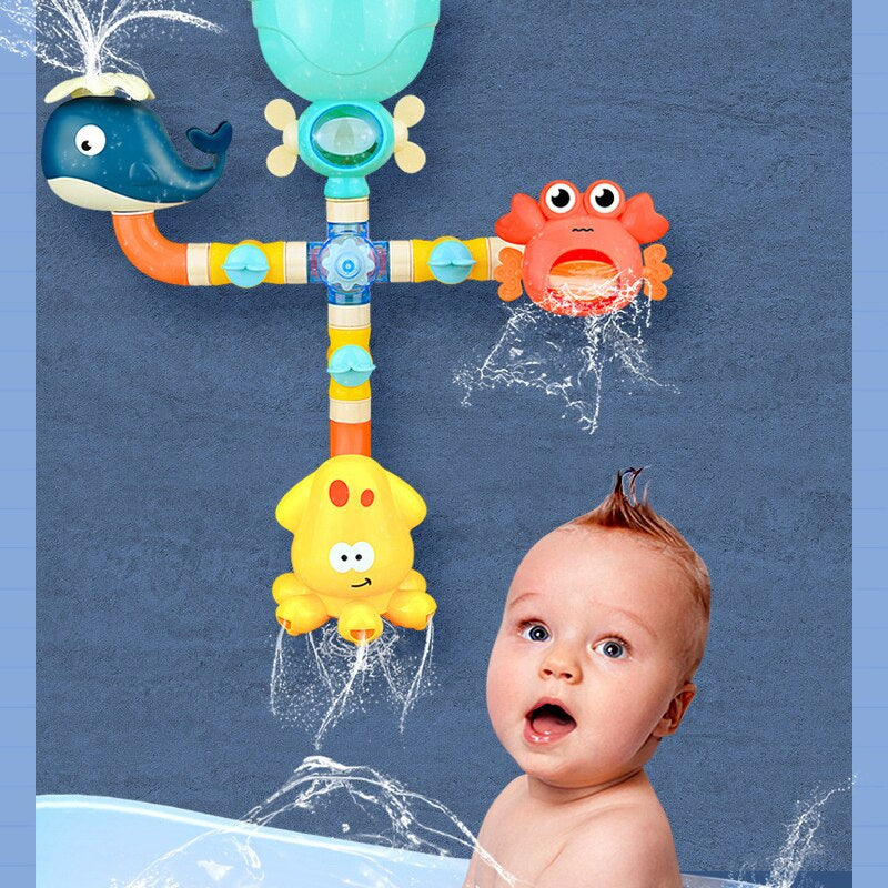 Bath Toy Sprinkler Set | Interactive Baby Bath Toys | Octopus, Whale & Crab