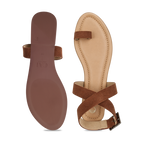 orthopedic sandals women | Suede Toe Loop Flat Casual Summer Sandals