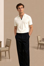 Men Polo Shirt Sleeveless Pure Cotton Contrast Trim Slim Fit