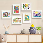 Ondine | Photo Frame A4 | Magnetic Flip, Vertical | Black, White, Wood