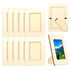 Aria | Wooden Photo Frames Set of 10 | 5-Inch, DIY, Light Beige | Table Decor