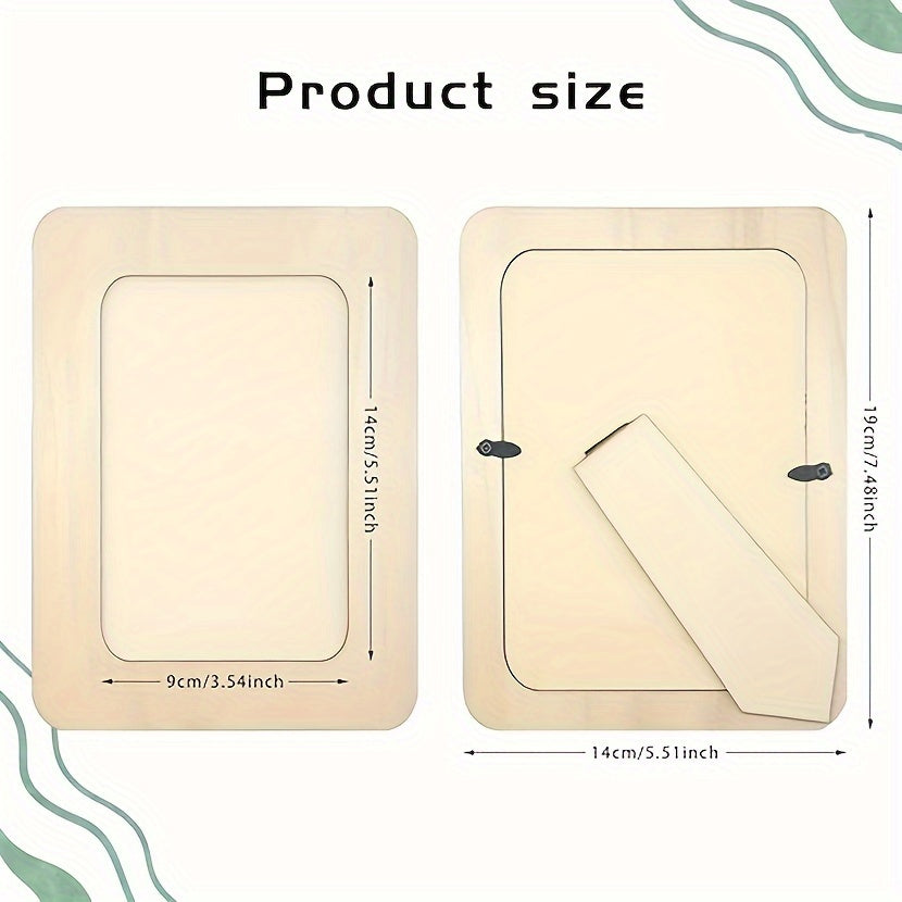 Ondina | Photo Frames Set | 10 Wooden DIY Frames | 15.24 cm, Light Beige
