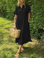 Marlowe | Women's Shirt Dress | Striped, Button-Down, Casual | Pockets