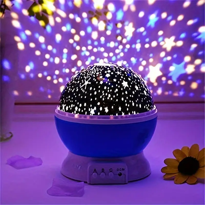 Star Projector Night Light Table Lamp Rotating Dome Rechargeable