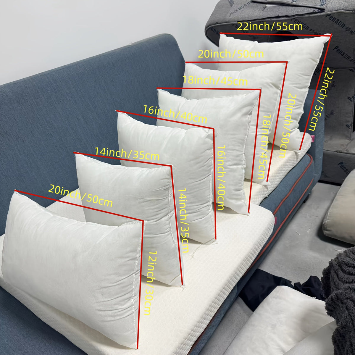 Cleo | Pillow Inserts | 2-Pack, Non-Woven, High Elasticity | White, Sofa & Bed