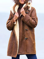 Calla | Women's Hooded Coat | Warm, Casual Winter Coat | Brown