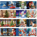 Briar | Diamond Painting Christmas Cards | DIY Kit, Santa & Animal | 12pcs