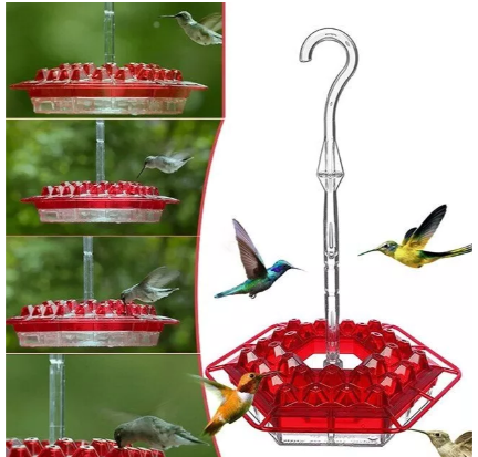 Orla | Hummingbird Feeder | Ant Proof, Outdoor Hanging | 30 Ports, 12 oz