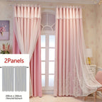 Saoirse | Embroidered Curtain Panels | Elf & Fairy Design, Light-Filtering | Set of 2 with Rings
