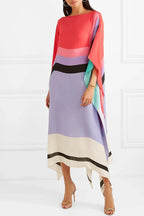 Linnea | Women Geometric Print Kaftan Batwing Sleeve Maxi Dress