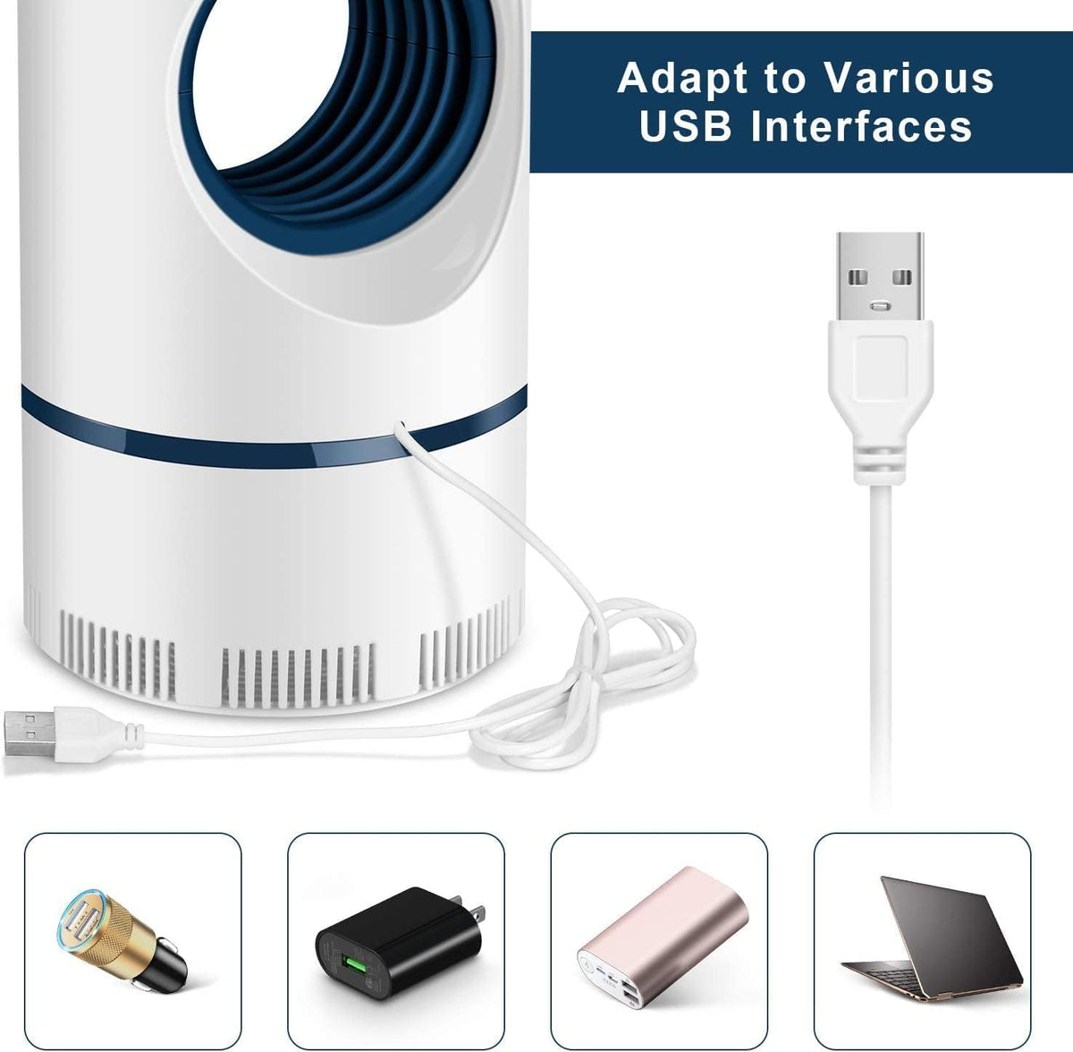 Xanthe | UV Mosquito Trap | Indoor Outdoor Fly Catcher | 365nm LED, Silent