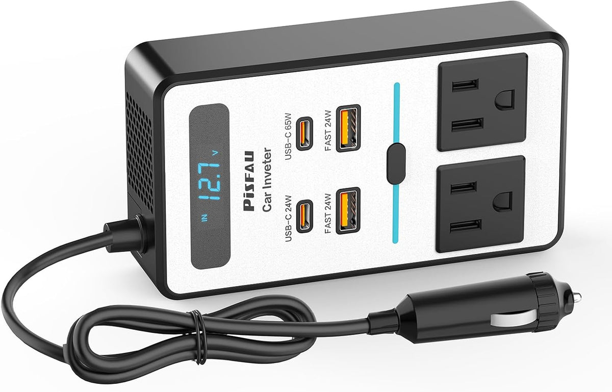 Sorrel | Car Power Inverter 200W | DC 12V to 220V AC | USB-C & Fast Charge