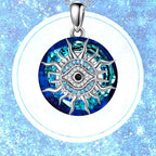 Faline | Evil Eye Necklace | Women's Protection Amulet | Silver & Blue
