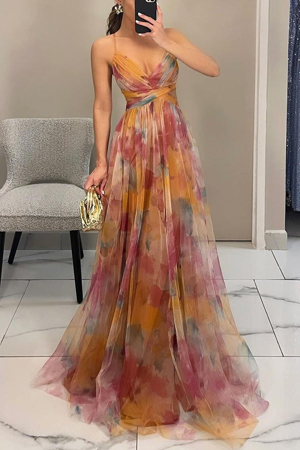 Floral Dress Women Long Maxi Length Flowy Lightweight Breathable