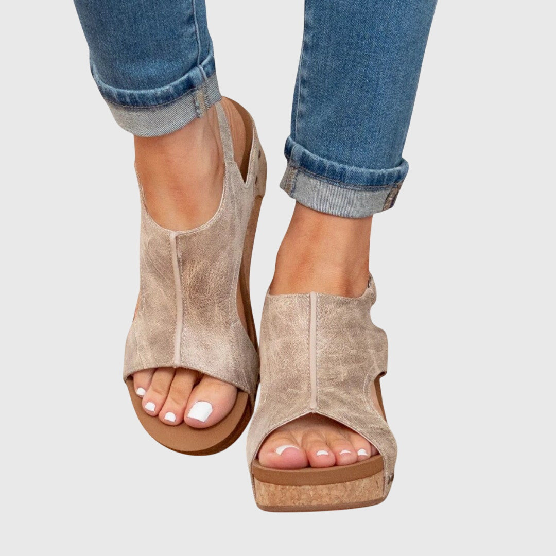 Ivy | Orthopedic Sandals for Women | Cushioned, Adjustable Buckle | Wedge