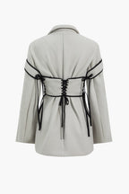 Anneke | Women's Blazer & Corset Two-Piece Set | Lace-Up, Tailored