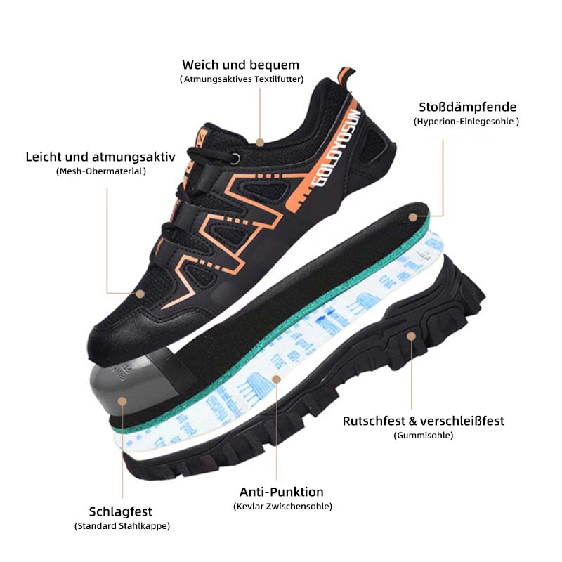 Honor | Safety Shoes | Steel Toe, Anti-Slip, Puncture-Resistant | Lightweight