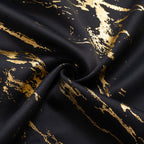 2 Piece Blackout Curtains Marble Print Ring Top