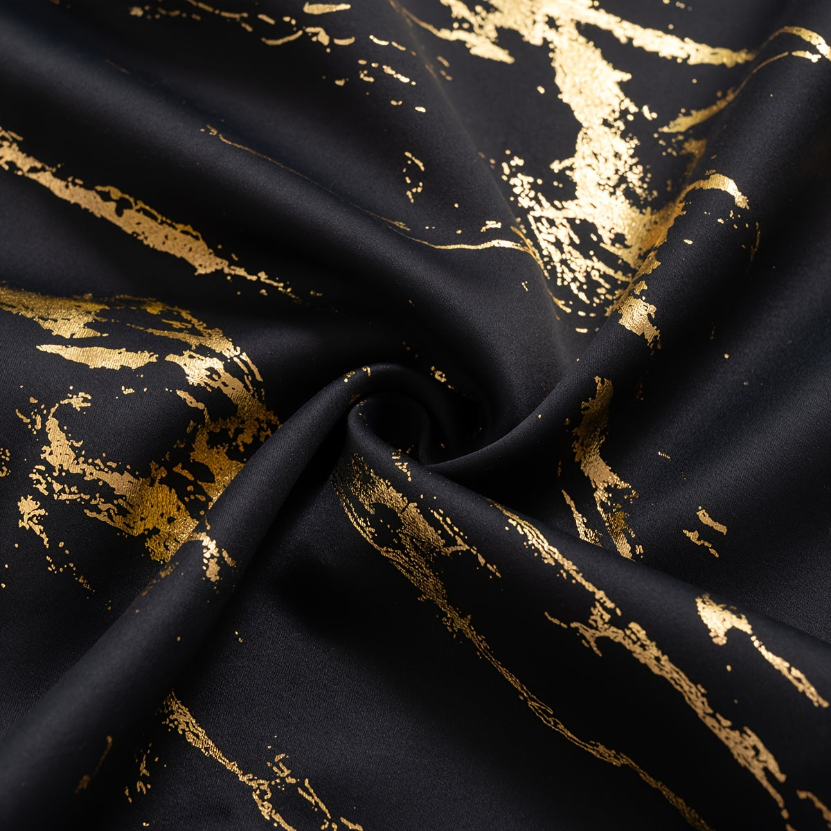 2 Piece Blackout Curtains Marble Print Ring Top